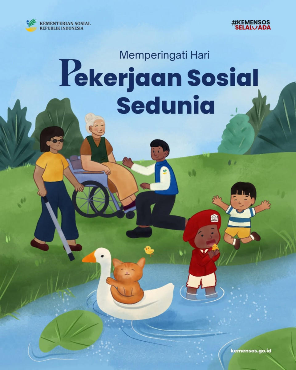 Dalam setiap langkah kepedulian, pekerja sosial hadir membawa harapan, menyatukan perbedaan, merangkul yang rentan, dan memastikan tak ada yang tertinggal.

Di Hari Pekerjaan Sosial Sedunia, kita diingatkan bahwa membangun harapan dan harmoni adalah tanggung jawab bersama.

Melalui kolaborasi, kita wujudkan masyarakat yang lebih inklusif dan berkelanjutan. Yuk, dukung peran pekerja sosial untuk Indonesia yang lebih peduli! #KemensosSelaluAda #NyamanBersama

Reposted from @kemensosri