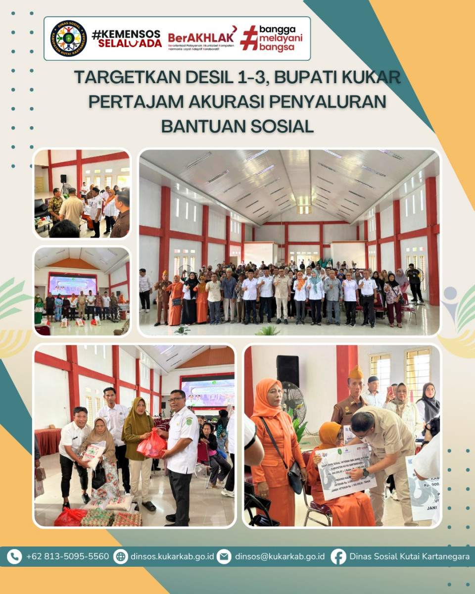 TENGGARONG, 13 Mei 2026 – Pemerintah Kabupaten Kutai Kartanegara (Kukar) terus mempertajam langkah dalam menekan angka kemiskinan ekstrem di wilayahnya. Melalui skema kombinasi antara bantuan sosial langsung (charity) dan pemberdayaan ekonomi (empowerment), Pemkab memastikan seluruh lapisan masyarakat, terutama kelompok rentan, mendapatkan perlindungan kesejahteraan yang layak.
.
.
.
.
.
Selengkapnya di : https://dinsos.kukarkab.go.id/index.php/2026/05/14/sasar-kelompok-rentan-pemkab-kukar-perkuat-strategi-ganda-pengentasan-kemiskinan/